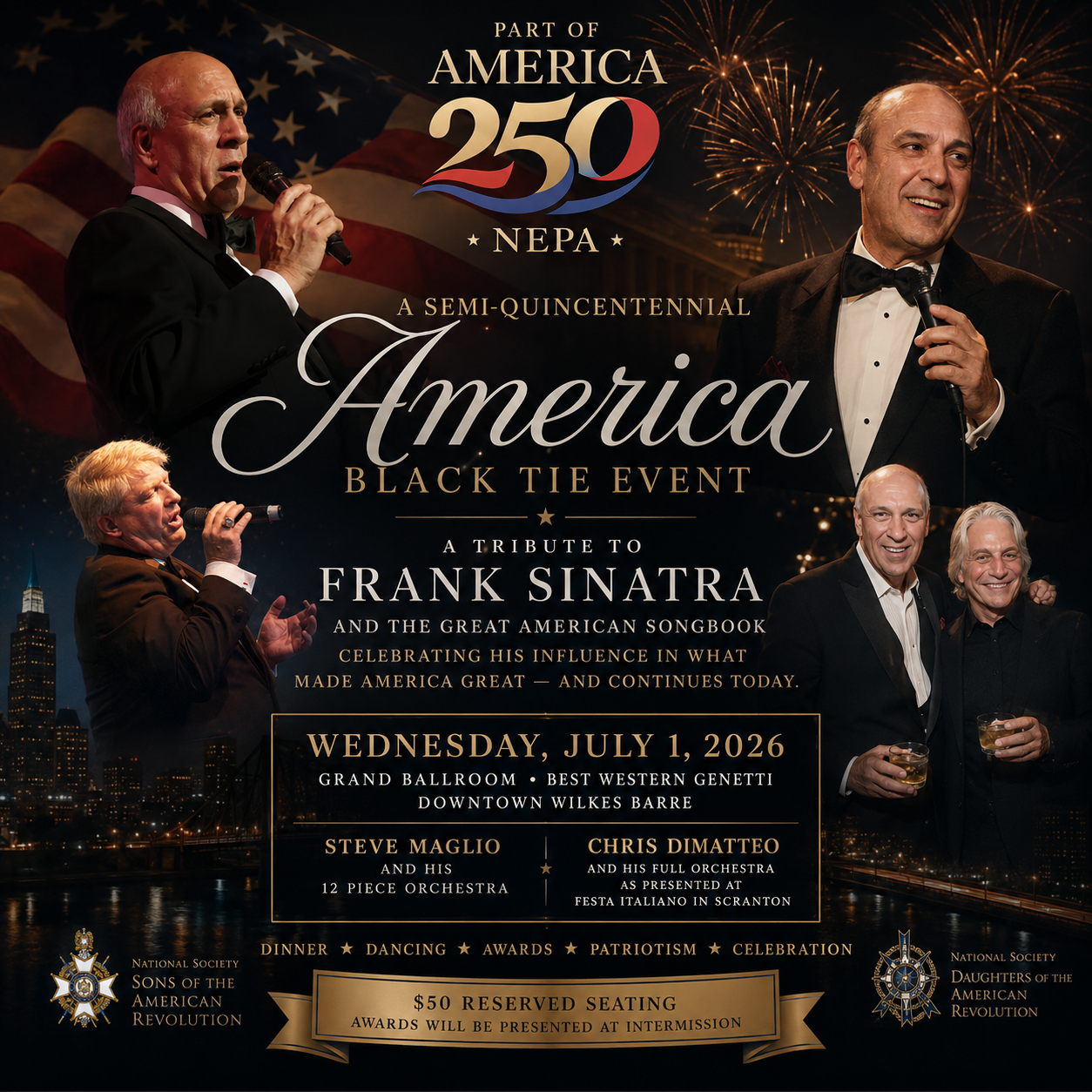 July 1st - Tribute to Sinatra & The Great American Songbook